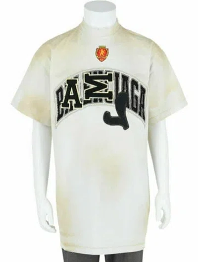 Pre-owned Balenciaga Graphic Print T-shirt W/ Tags In White