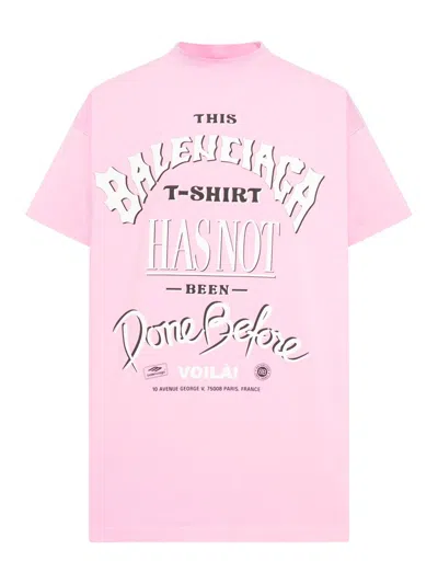 Balenciaga Graphic Printed Oversized T In Pink
