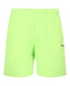 Balenciaga Graphic Printed Sweat Shorts In Green