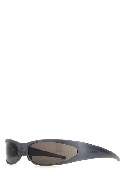 Balenciaga Graphite Aluminum Reverse Xpander 2.0 Sunglasses In Black