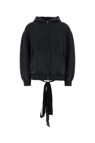 BALENCIAGA GRAPHITE COTTON SWEATSHIRT