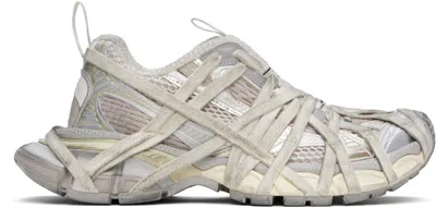 Balenciaga Gray 3xl Extreme Lace Sneakers In 9191 Eggshell