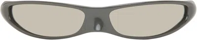 Balenciaga Gray Blade Rectangle Sunglasses In 004 Grey