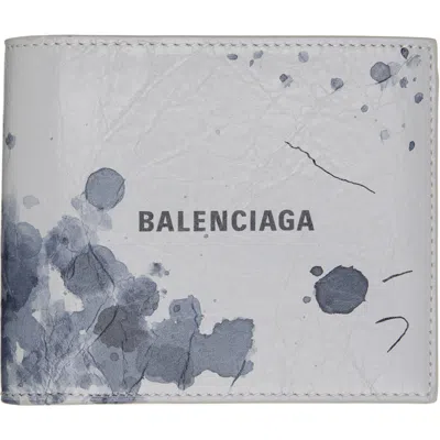 Balenciaga Gray Cash Square Folded Coin Wallet In 1210-light Grey