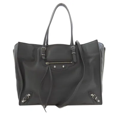 Pre-owned Balenciaga Gray Leather Tote Bag ()