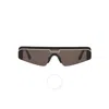 Balenciaga Ski Rectangular-frame Sunglasses In Grey/black