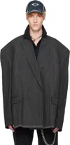 Balenciaga Gray Seamless Tailored Blazer In 1077