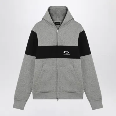 BALENCIAGA BALENCIAGA GRAY/BLACK LOOP SPORTS ICON SWEATSHIRT