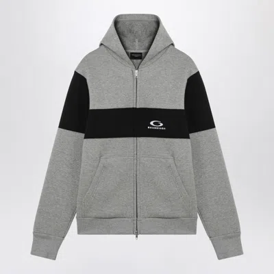 BALENCIAGA BALENCIAGA GRAY/BLACK LOOP SPORTS ICON SWEATSHIRT