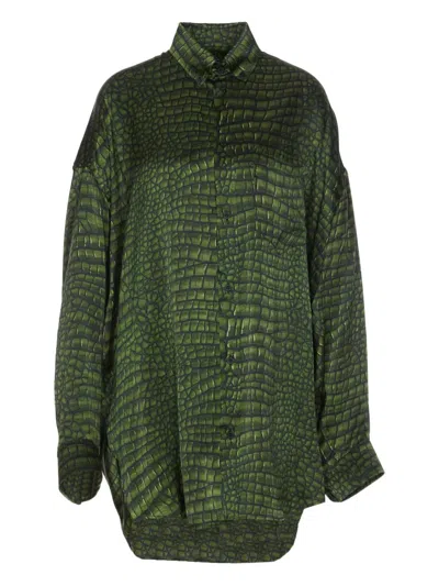 BALENCIAGA BALENCIAGA GREEN CLOTHING SHIRTS