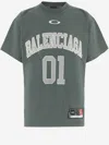 Balenciaga Graphic Print Basketball Short Sleeve T-shirt In Green
