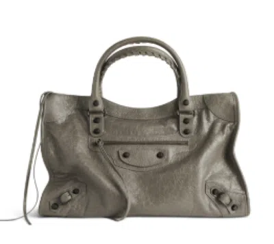 Balenciaga Green Le City Medium Satchel