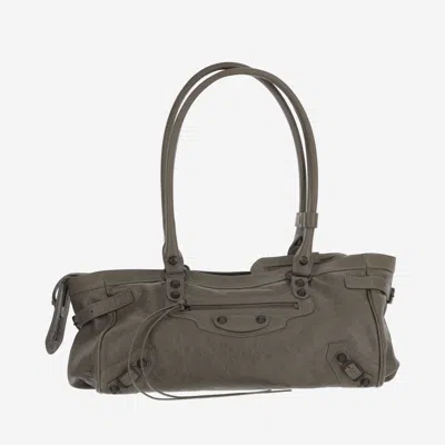 BALENCIAGA GREEN LE CITY SHOULDER BAG