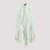 Balenciaga Cloak-inspired Floral Print Blouse In Green