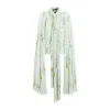 Balenciaga Cloak-inspired Floral Print Blouse In Green