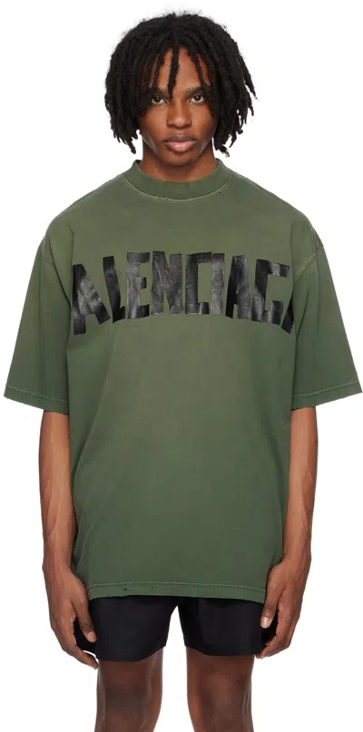 Balenciaga Green Tape Type T-shirt In 3004