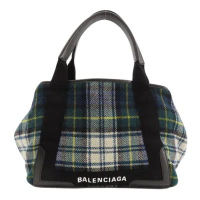 Pre-owned Balenciaga Green Wool Tote Bag ()
