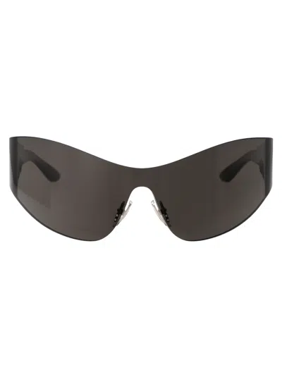 Balenciaga Grey Acetate Sunglasses In Gray