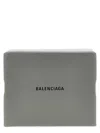 Balenciaga Rectangular Top Handle Clutch Bag In Gray