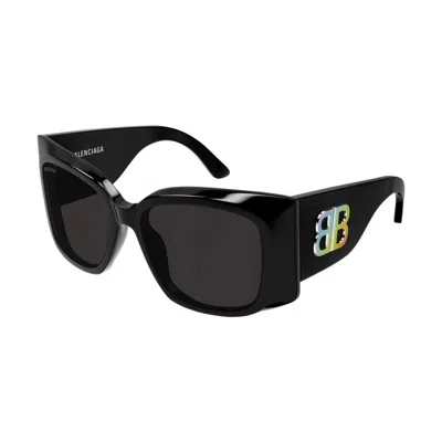 Balenciaga Grey Butterfly Ladies Sunglasses Bb0443s 002 58 In Black