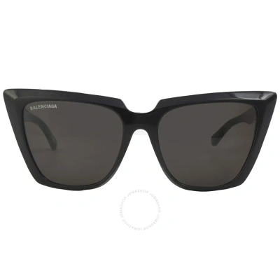 BALENCIAGA BALENCIAGA GREY CAT EYE LADIES SUNGLASSES BB0046S 001 55