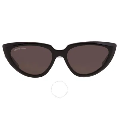 Balenciaga Grey Cat Eye Ladies Sunglasses Bb0182s 001 55 In Black
