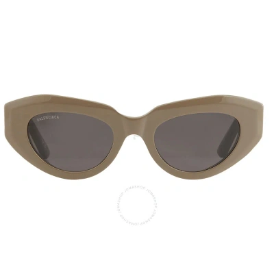 Balenciaga Grey Cat Eye Ladies Sunglasses Bb0236s 004 52 In Brown / Grey