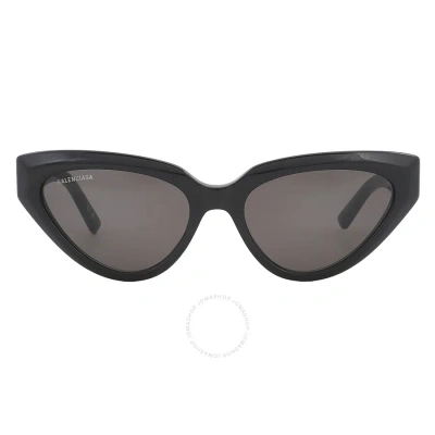 Balenciaga Grey Cat Eye Ladies Sunglasses Bb0270s 001 56 In Black / Grey