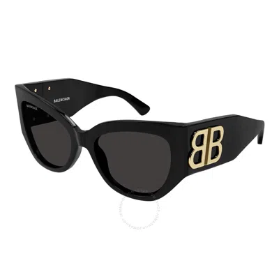 BALENCIAGA BALENCIAGA GREY CAT EYE LADIES SUNGLASSES BB0322S 002 55
