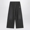 Balenciaga Trompe Loeil Denim Trousers In Gray