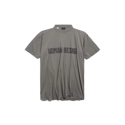 Balenciaga Grey Cotton Clothing T-shirts And Polos In Gray