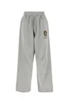 Balenciaga Wide Grey Uniform Merch Trousers In Gray