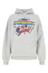 Balenciaga Grey Cotton Oversize Sweatshirt In Multi