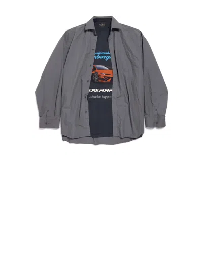 BALENCIAGA BALENCIAGA GREY COTTON SHIRT