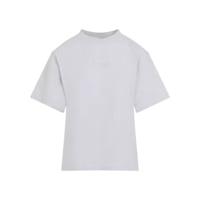 BALENCIAGA GREY CREWNECK LOGO T-SHIRT