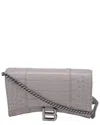 Balenciaga Grey Croc-embossed Leather Hourglass Wallet On Chain (authentic  Pre-loved)
