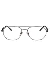 Balenciaga Grey Grey Transparent Metal Glasses In Brown