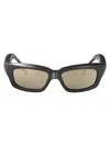 Balenciaga Grey-grey-white Bio Injection Sunglasses In Black