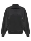 Balenciaga Charcoal Wool Sweater In Gray