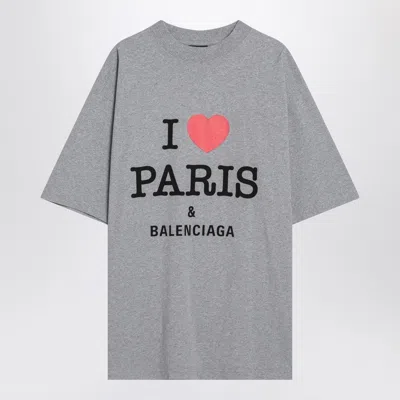 BALENCIAGA GREY I LOVE PARIS T-SHIRT
