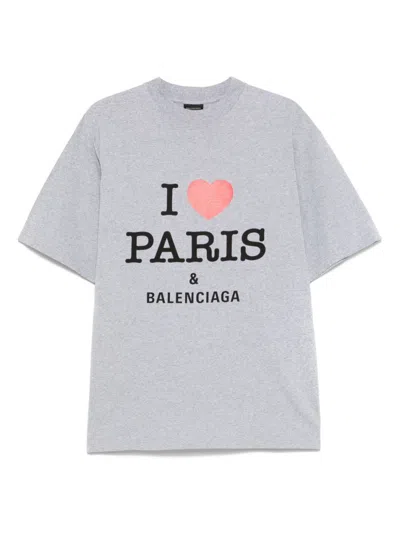 BALENCIAGA GREY I LOVE PARIS T-SHIRT