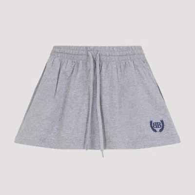 Balenciaga Grey Laurel Classic Football Shorts In Gray