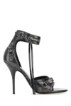 Balenciaga Cagole 110mm Sandals In Grey