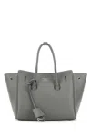 Balenciaga Women Grey Leather Small Carry All Hampton Shopping Bag In Grey
