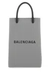 Balenciaga Woman Grey Leather Phone Case