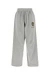 Balenciaga Wide Grey Uniform Merch Trousers In Gray