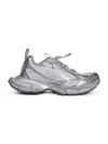 Balenciaga Men Grey Mesh And Polyurethane 3xl Sneakers In Silver