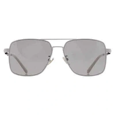 Pre-owned Balenciaga Grey Navigator Men's Sunglasses Bb0116sa 004 59 Bb0116sa 004 59 In Gray