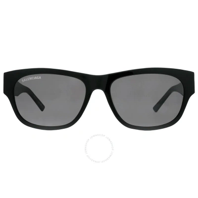 Balenciaga Grey Oval Men's Sunglasses Bb0164s 001 57 In Black