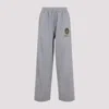Balenciaga Grey Oversize Cotton Track Pants In Gray